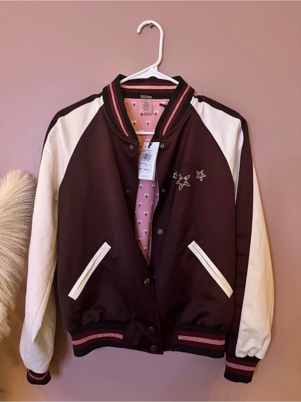 COACH NWT REVERSIBLE BOMBER VARSITY JACKET